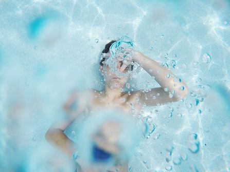 Swimming at luxury villas seminyak private pool
