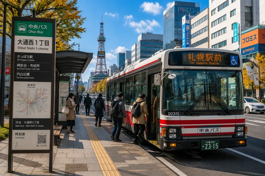 traveling by subway in sapporo